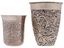 Антикварные русские серебряные чашки с ручной гравировкой цветочного орнамента