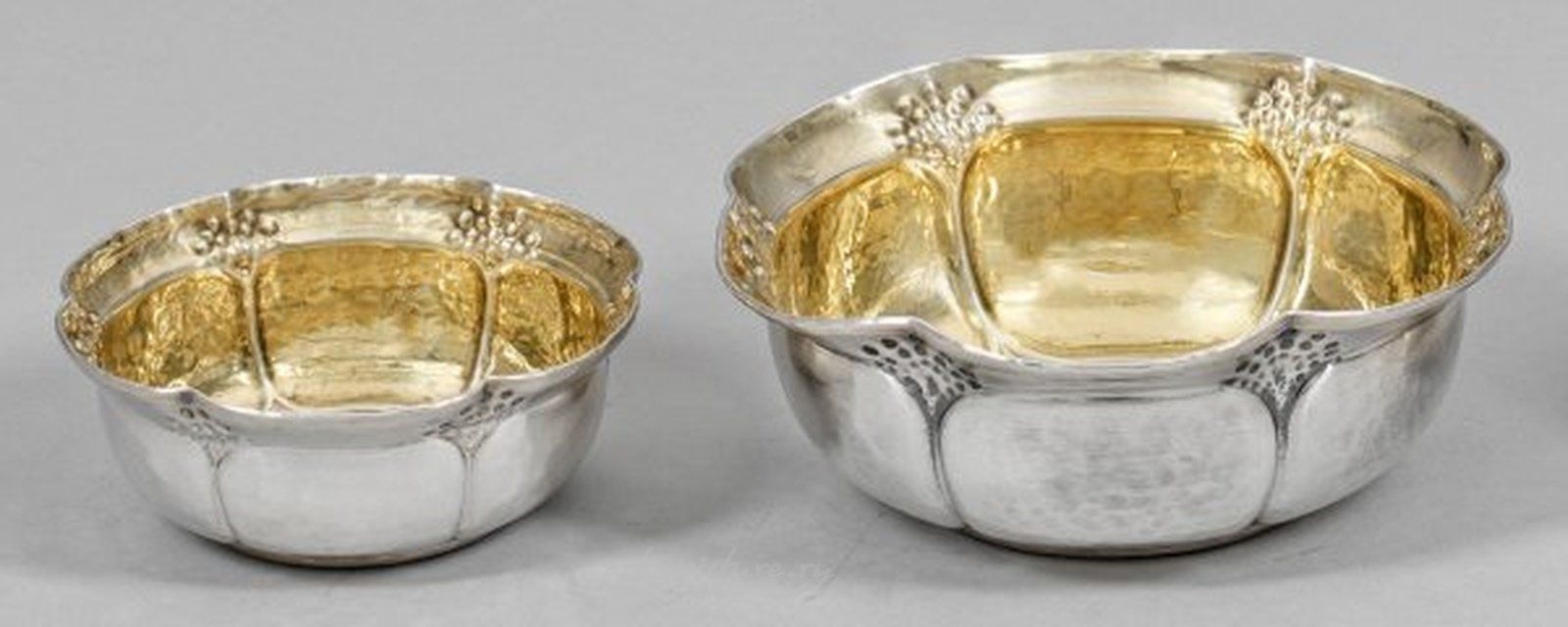 Декоративные серебряные чаши из Италии, первая половина 20-го века