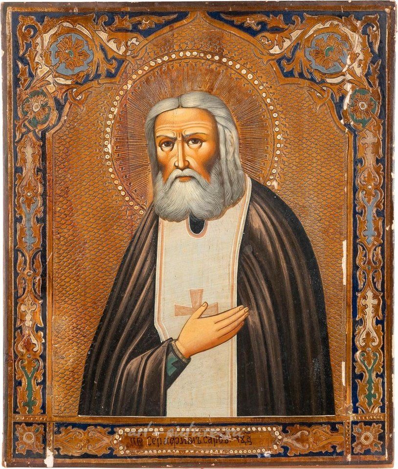 Русское серебро , Икона святого Серафима Саровского, русская
