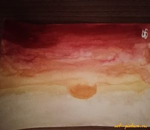 "Sunrise" watercolor