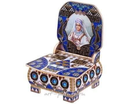 Russian silver, RUSSIAN 84 GILT SILVER ENAMEL SALT CELLAR THRONE