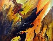 Flames oil, canvas