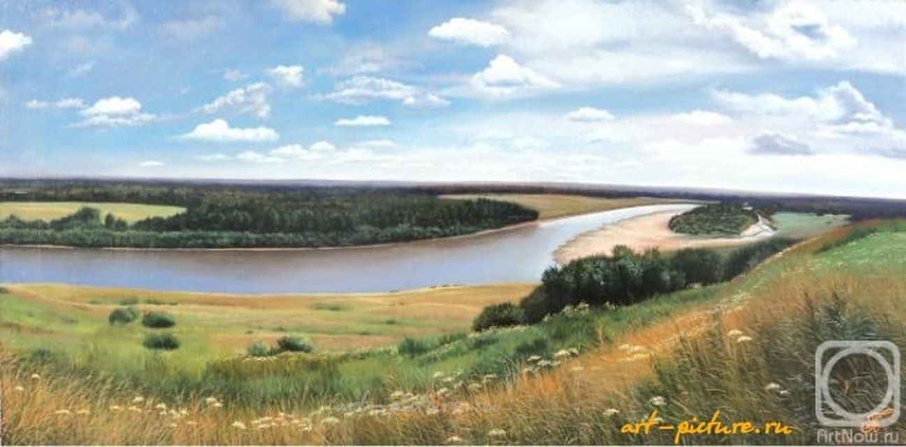 Русские просторы Масло,холст