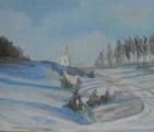 Статуэтка Winter landscape canvas …