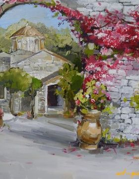 купить Прогулки по Греции масло,холст 