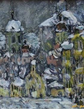 купить Смоленск, ул. Благовещенская. Картон, масло. 21 х 26 см