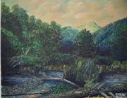 Arkhyz (mountain landscape) oil, canvas on cardboard