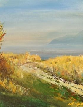 купить Вид на Волжский Утёс масло,холст