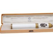 Russian 88 Silver Enamel Ruby Cigar Case