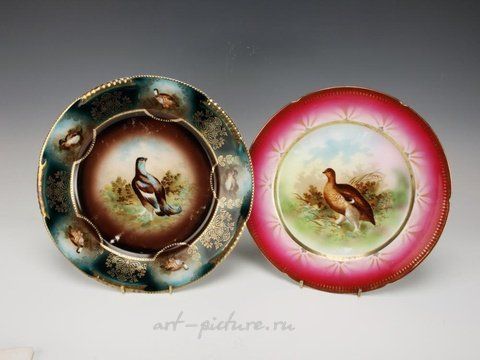维也纳皇家瓷器, 两个奥地利野鸡盘
