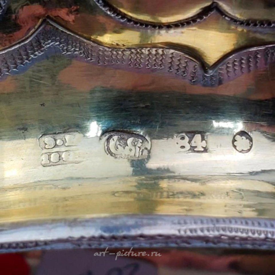 Русское серебро , Старинный молочник из серебряного покрытия высокого качества