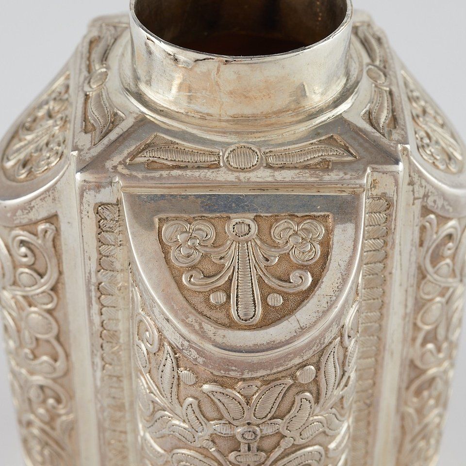 Русское серебро , Русская серебряная чайная шкатулка