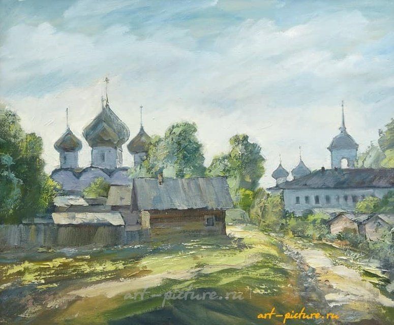Каргопольский пейзаж масло, холст