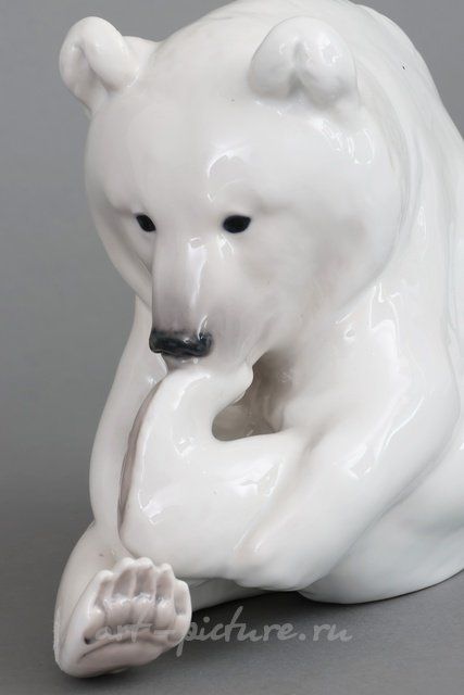"Porcelain figure 'Polar Bear'. Royal Copenhagen"