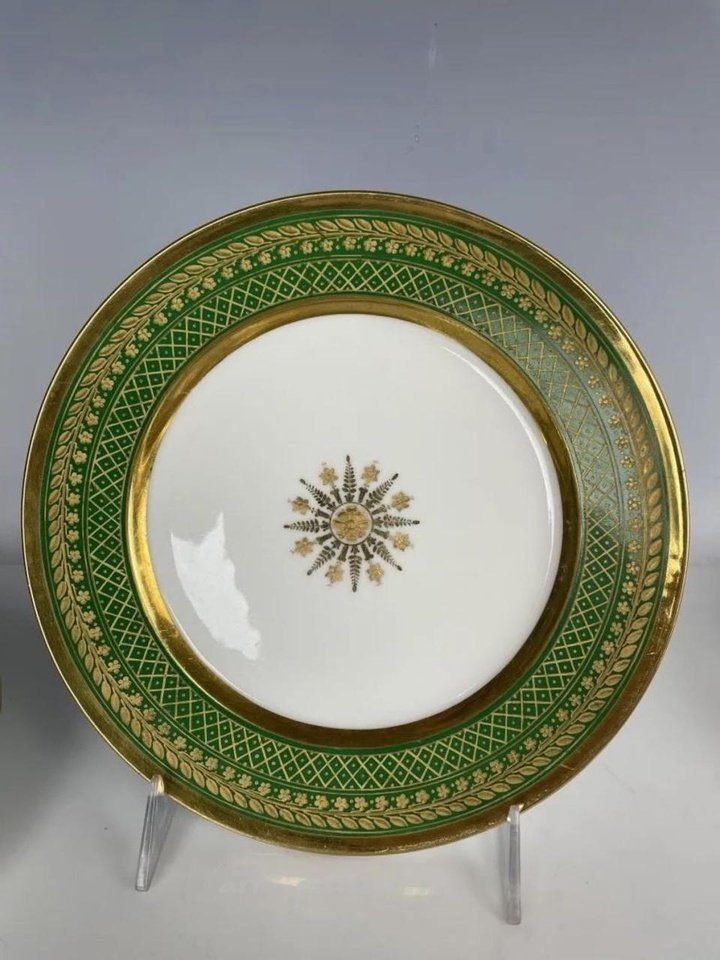 Royal Vienna Porcelain , SET OF 6 ANTIQUE ROYAL VIENNA PLATES