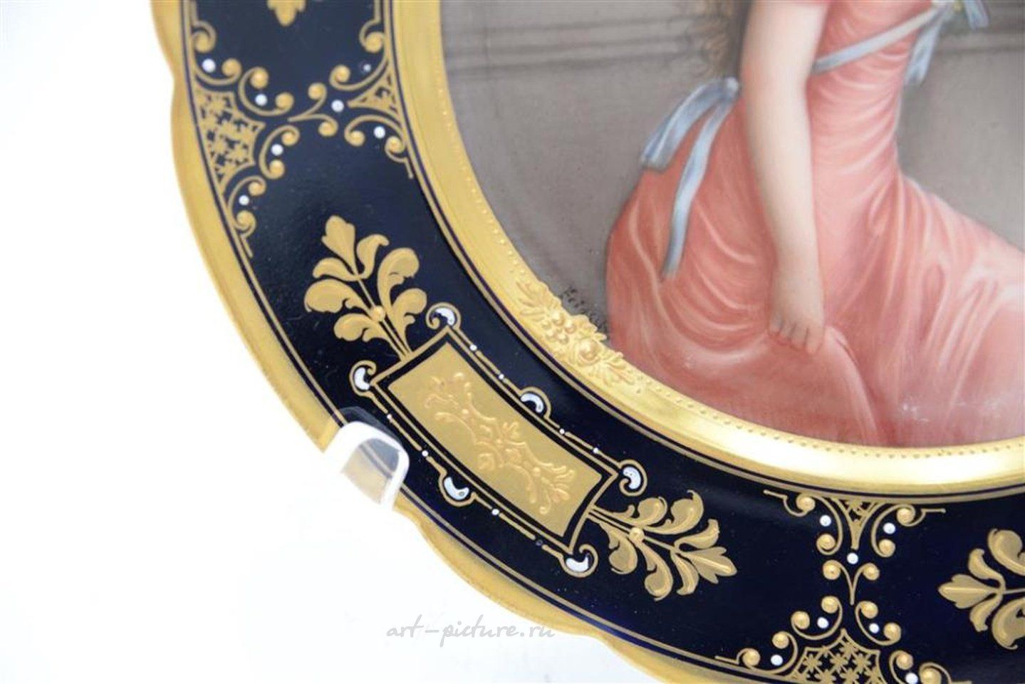 Royal Vienna Porcelain , Royal Vienna Portrait Plate, hand painted with high relief b...