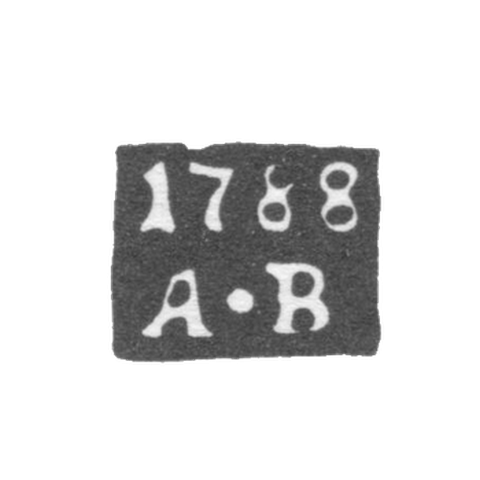 Claymo Probe Master of Moscow - Vichliaev Alexei Ivanov - initials A-B - 1781-1809