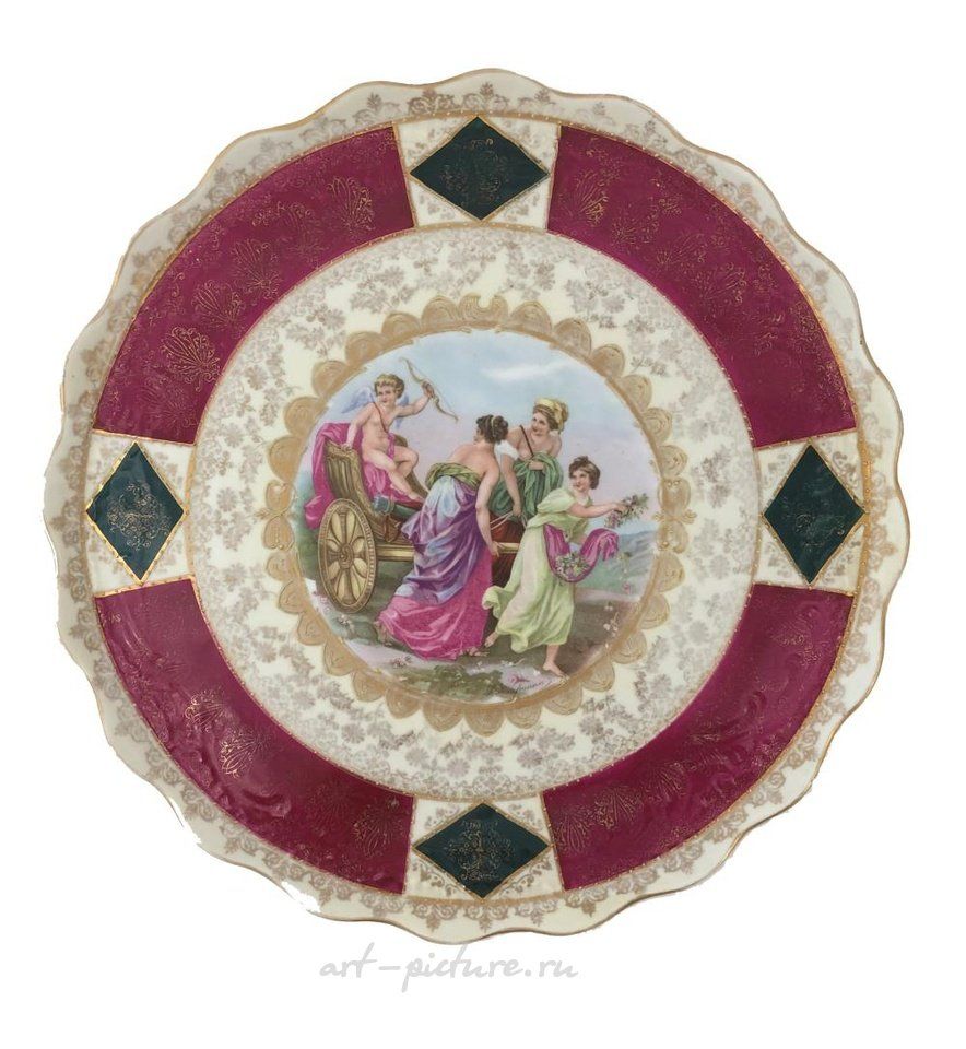 Royal Vienna Porcelain , Royal Vienna Gold Gilt Porcelain Plate