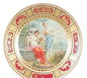 Фарфоровая тарелка "ROYAL VIENNA" с подписью художника Вагнера