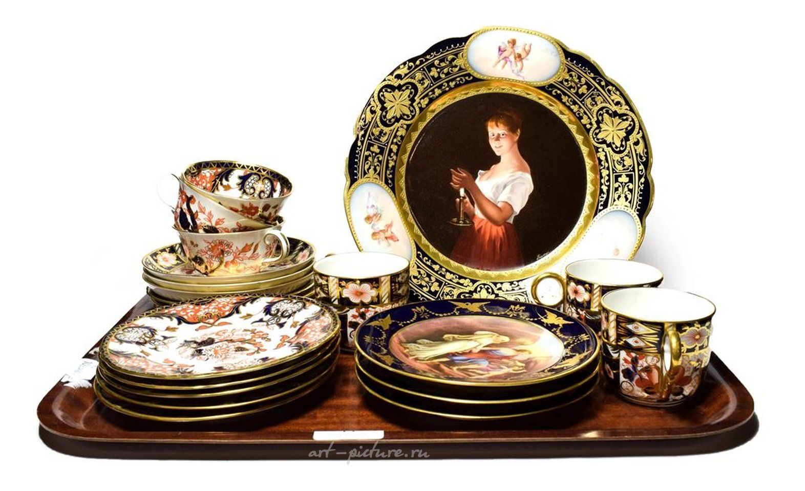 Royal Vienna Porcelain , ~A collection of Royal Crown Derby Imari ware, including a p...