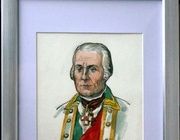 Portrait of Admiral Ushakov Watercolor