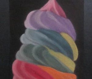Ice cream - that's what I love!dry pastel, paper