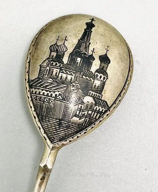 Чайная ложка Российская империя. 1895год. серебро 84. Ашмарин Василий Матвеевич