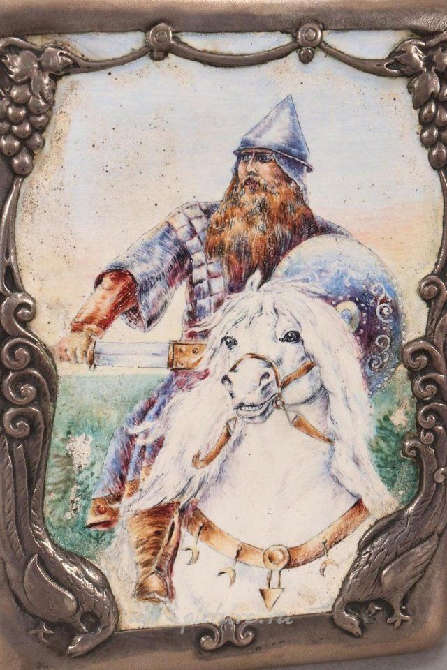 Русское серебро , Русский серебряный сигаретный кейс.