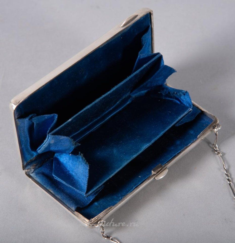 Русское серебро , Антикварная русская серебряная сумочка в стиле арт-нуво