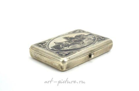 Russian silver, Antique Russian Imperial Sterling Silver Cigarette Case