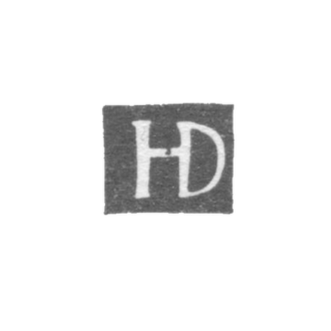 The stigma of the master Dil Hanus (Dyla Hanus) - Vilna - initials "HD" - 1595-1630.