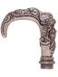 LARGE RUSSIAN SILVER CAST ARCHED CANE HANDLE