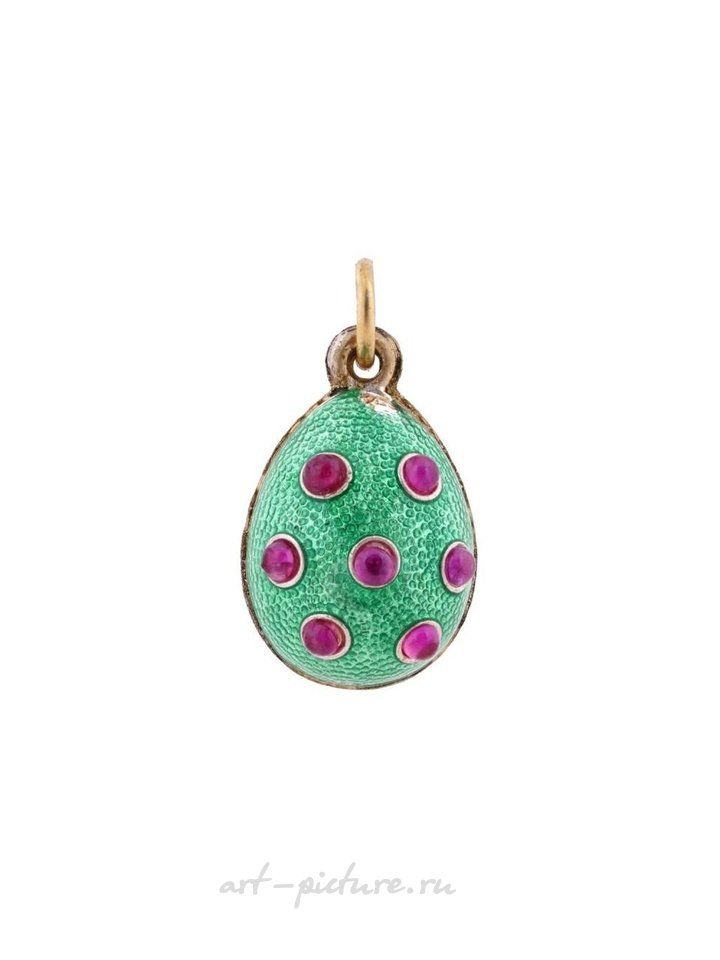 Russian silver , RUSSIAN 84 SILVER AND GUILLOCHE ENAMEL EGG PENDANT