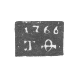 Claymo of an unknown Novgorod probe, TF initials 1764-1774.
