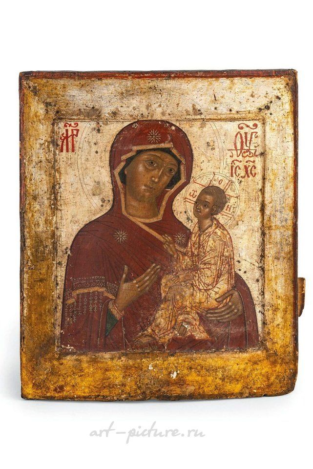 Русское серебро , Икона "Богоматерь Тихвинская", Россия, XVIII век
