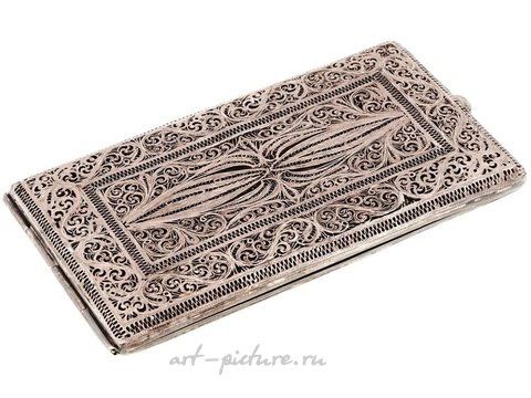 Russian silver, IMPERIAL RUSSIAN SILVER FILIGREE CIGARETTE CASE