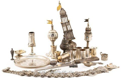 Russian silver, Of Judaica interest, A possibly Russian filigree silver Besa...