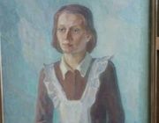 Portrait of the daughter of canvas, oil