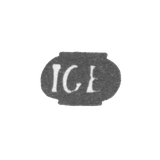 Claymo Master Eben Johann Georg - Riga - initials of the IGB