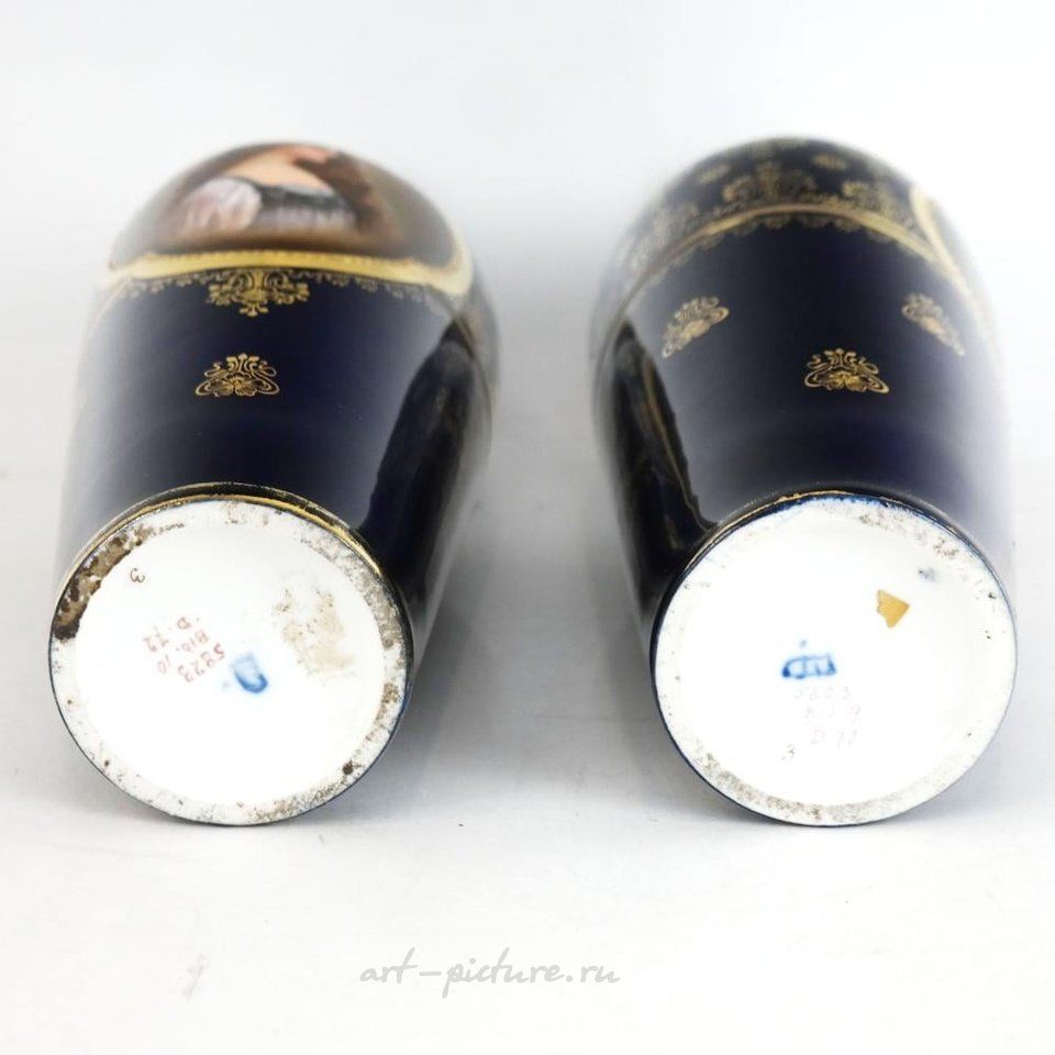 Royal Vienna , Австрийские вазы из королевской Вены, 6 шт.