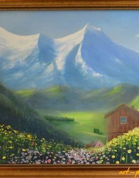 купить жизнь в горах холст масло