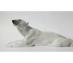 The statuette "White Bear", Royal Copenhagen, 1907-1923, Model - 1250