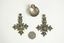 Два серебряных позолоченных креста из проволочной филиграни вместе с...