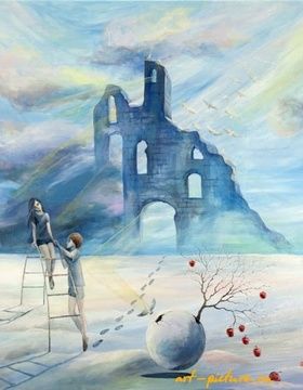 купить Письма с границы между светом и тенью  (At the border between light and shadow) холст, акрил.( canvas, acrylic paints.) 