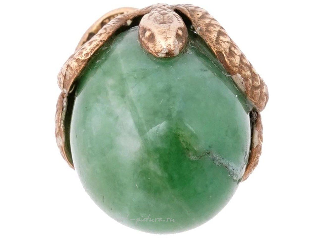 Russian silver , RUSSIAN GILT SILVER JADE STONE EGG PENDANT