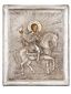 Русская икона святого Трифона в серебряном окладе для путешествий