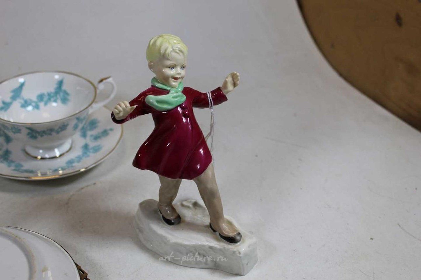 Royal Vienna Porcelain , A Worcester FG Doughty figure December No. 3458; one other b...