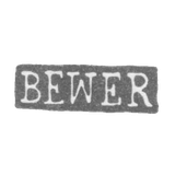 Claymo Master Beevert Johann Herman - Leningrad - initials BEWER