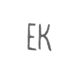 The signature of master Klaus Elmar - Tallinn - initials "EK" - 1920-1940.