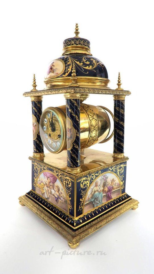 Royal Vienna Porcelain , A LARGE 19TH C. AUSTRIAN ROYAL VIENNA CLOCK